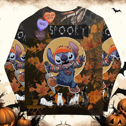 Stitch Halloween AOP Unisex Sweatshirt
