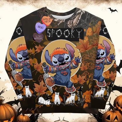Stitch Halloween AOP Unisex Sweatshirt