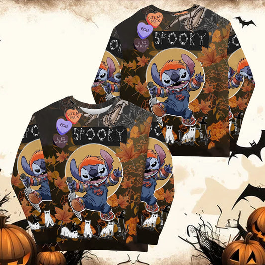 Stitch Halloween AOP Unisex Sweatshirt