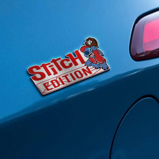 Baseball Stitch Edition Laser Engraved or 3D Inlayed Car Name Badge