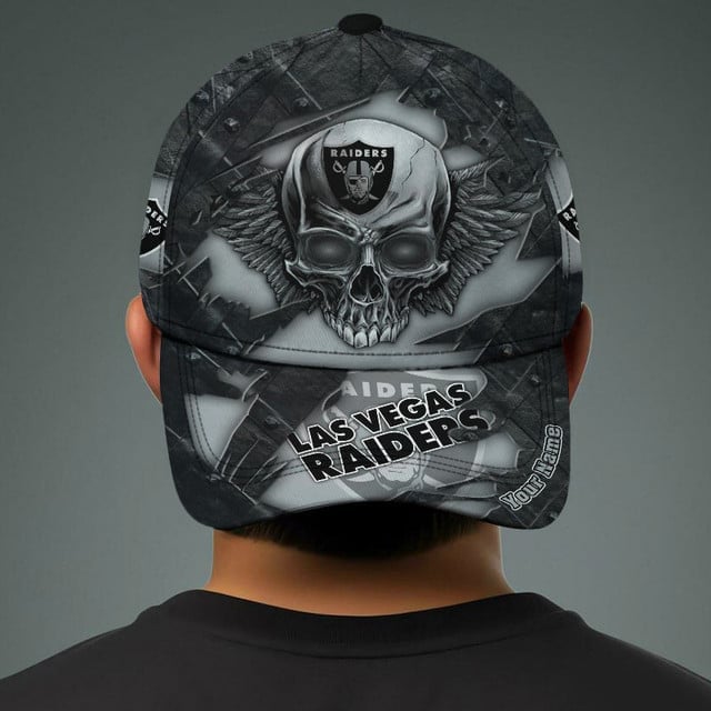 NFL All Team And Skull Art Custom Any Name Clasic Cap Gift For Fan