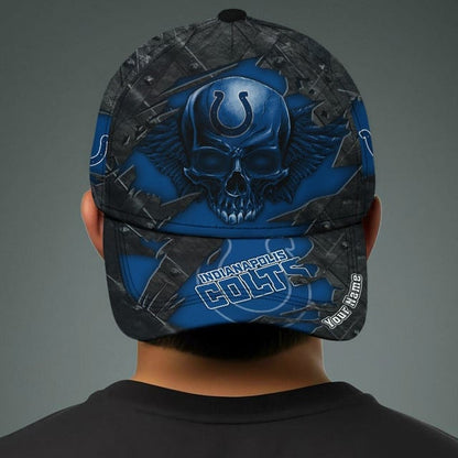 NFL All Team And Skull Art Custom Any Name Clasic Cap Gift For Fan
