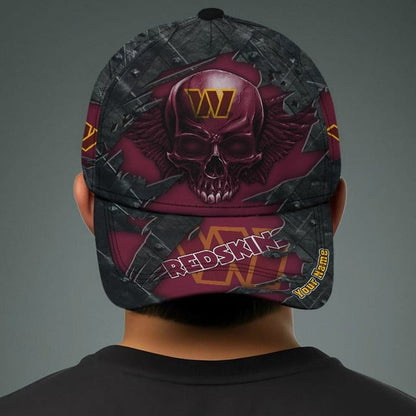 NFL All Team And Skull Art Custom Any Name Clasic Cap Gift For Fan
