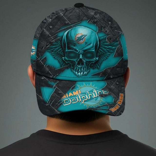 NFL All Team And Skull Art Custom Any Name Clasic Cap Gift For Fan