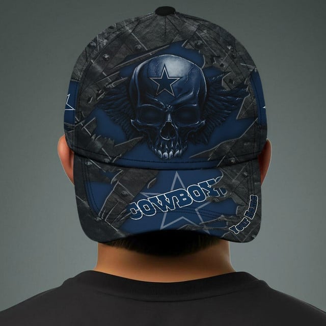 NFL All Team And Skull Art Custom Any Name Clasic Cap Gift For Fan