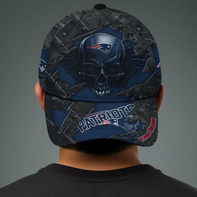 NFL All Team And Skull Art Custom Any Name Clasic Cap Gift For Fan