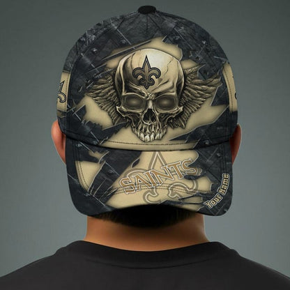 NFL All Team And Skull Art Custom Any Name Clasic Cap Gift For Fan
