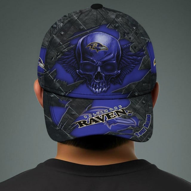 NFL All Team And Skull Art Custom Any Name Clasic Cap Gift For Fan