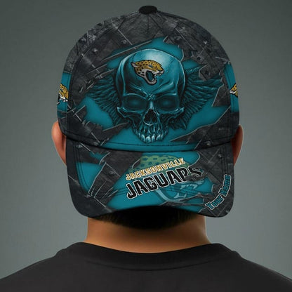 NFL All Team And Skull Art Custom Any Name Clasic Cap Gift For Fan