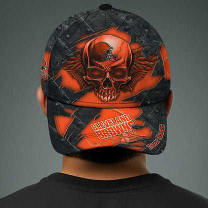 NFL All Team And Skull Art Custom Any Name Clasic Cap Gift For Fan