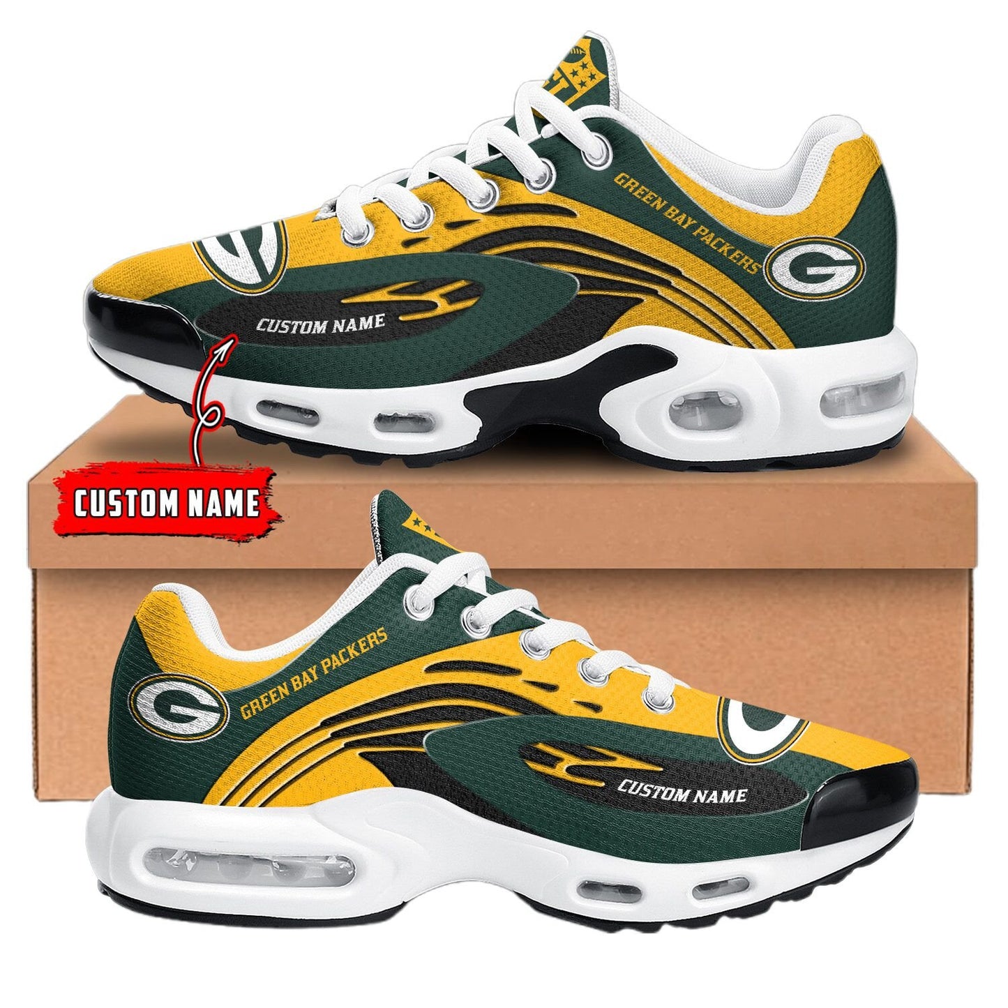 Green Bay Packers NFL Premium Customized Your Name | Sport Shoes