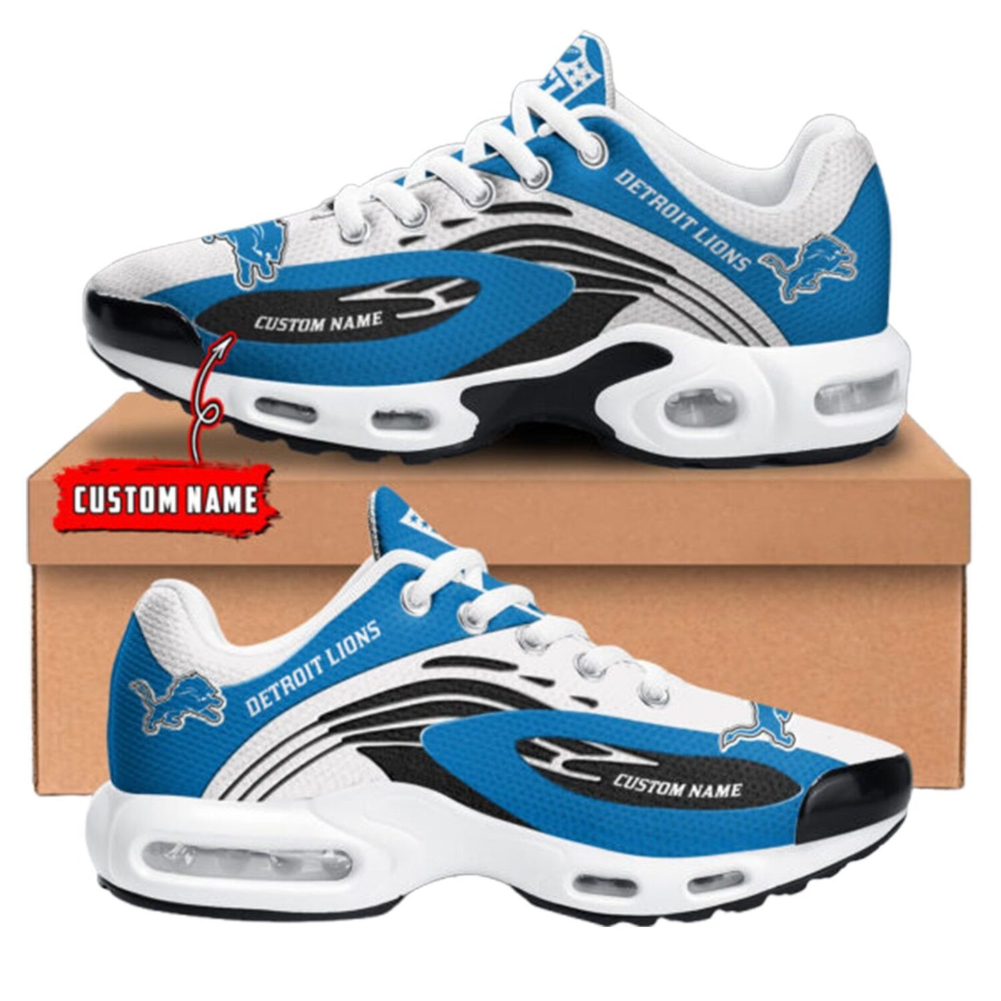 Detroit Lions NFL Premium Customized Your Name | Sport Shoes