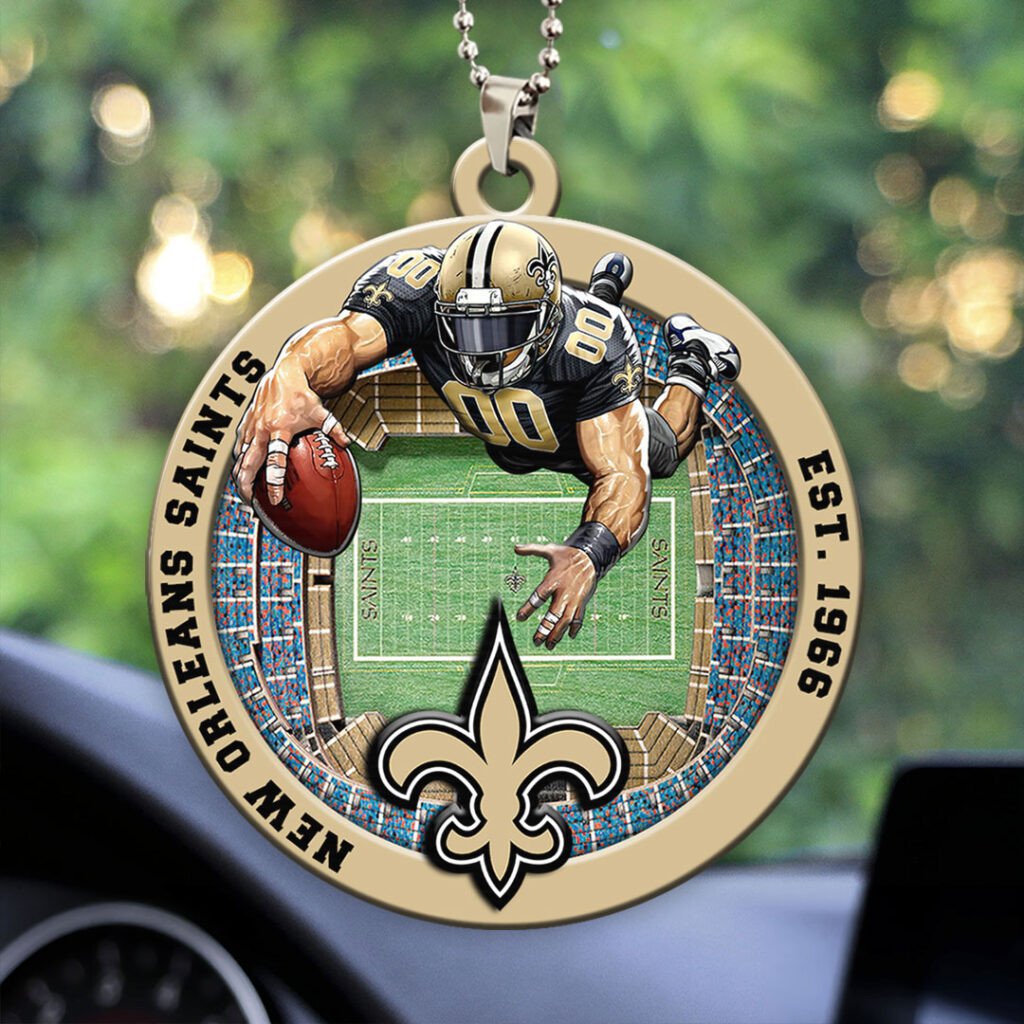 New Orleans Saints Custom Acrylic Car Ornament