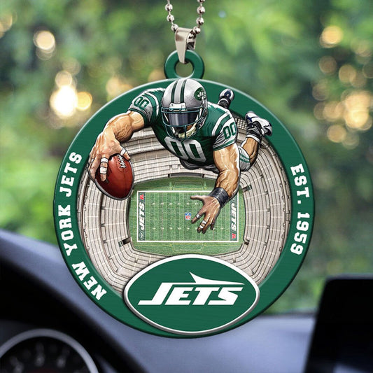 New York Jets Custom Acrylic Car Ornament