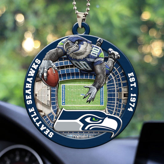 Seattle Seahawks Custom Acrylic Car Ornament