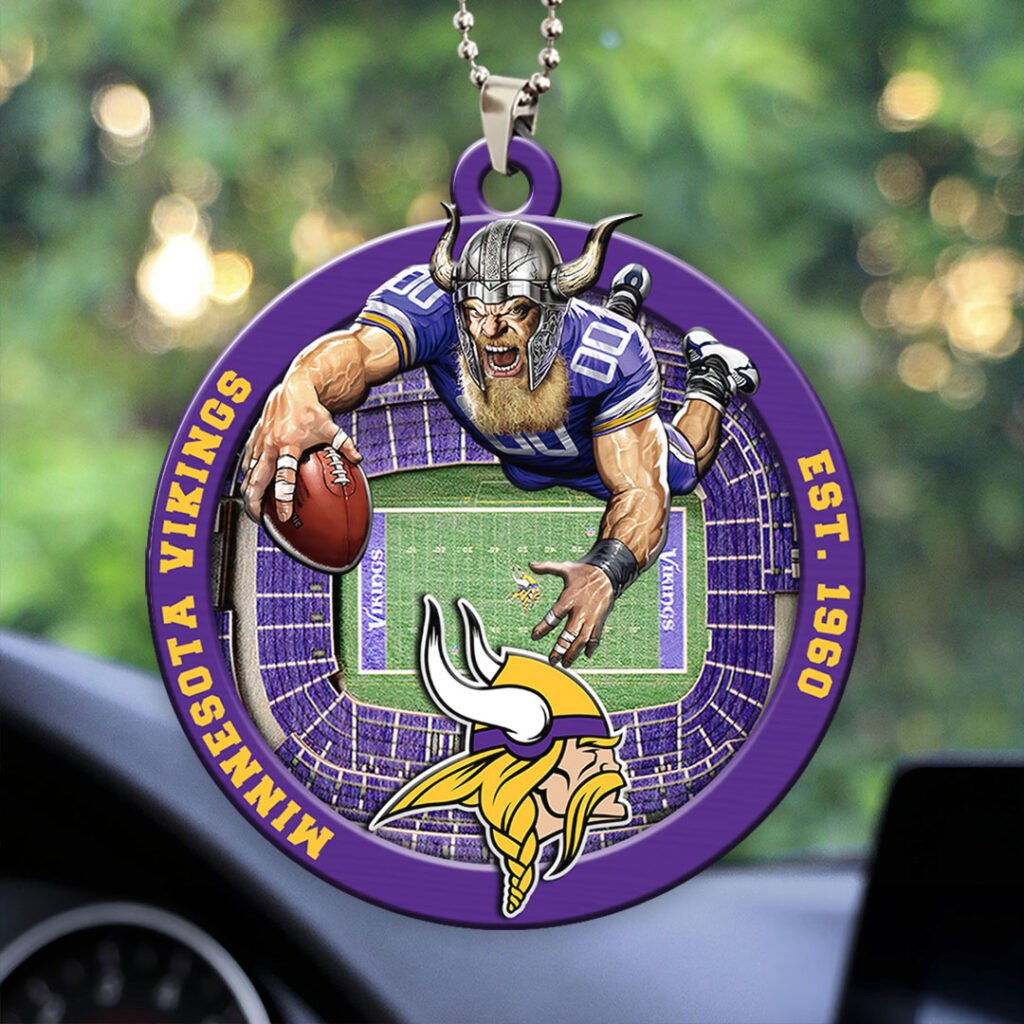 Minnesota Vikings Custom Acrylic Car Ornament