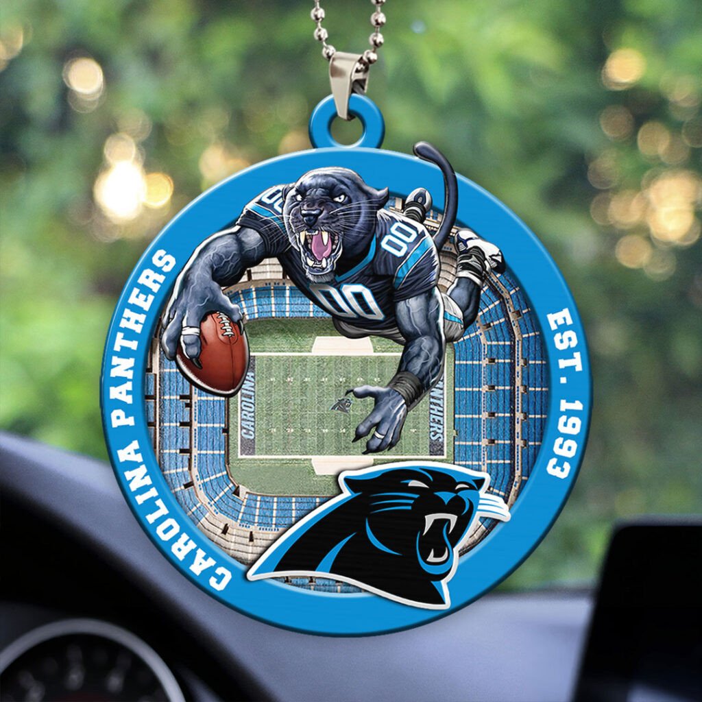 Carolina Panthers Custom Acrylic Car Ornament