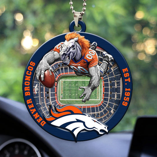 Denver Broncos Custom Acrylic Car Ornament