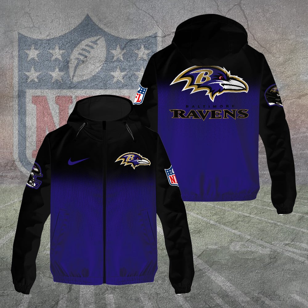 Baltimore Ravens 3D Windbreaker Jacket