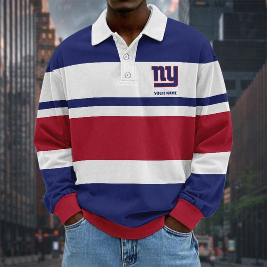 New York Jets Special Style Men Long Sleeves Polo Shirt Custom Name Gift For Fan