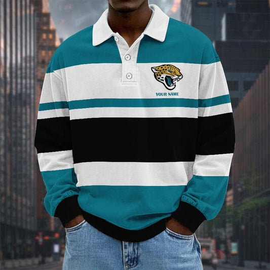 Jacksonville Jaguars Special Style Men Long Sleeves Polo Shirt Custom Name Gift For Fan