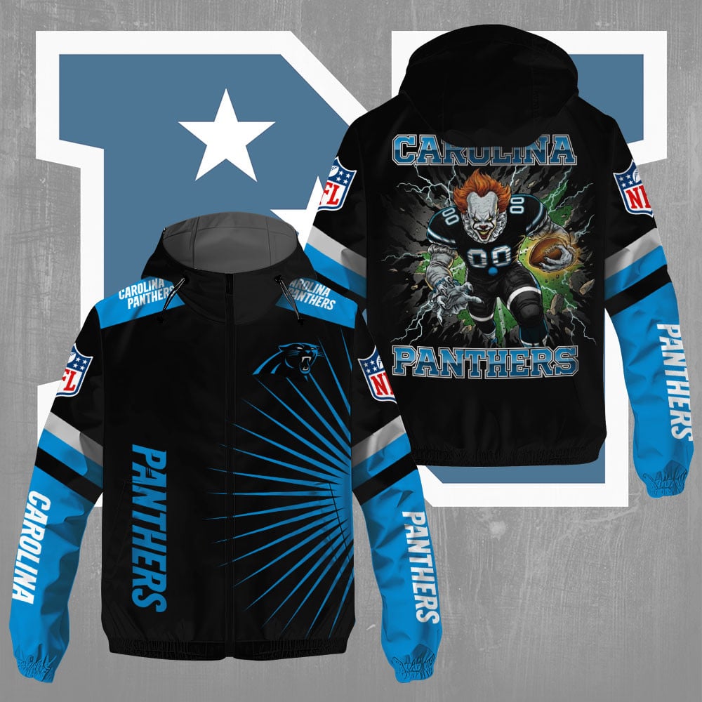 Carolina Panthers x Pennywise 3D Windbreaker Jacket