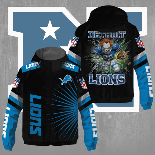 Detroit Lions x Pennywise 3D Windbreaker Jacket