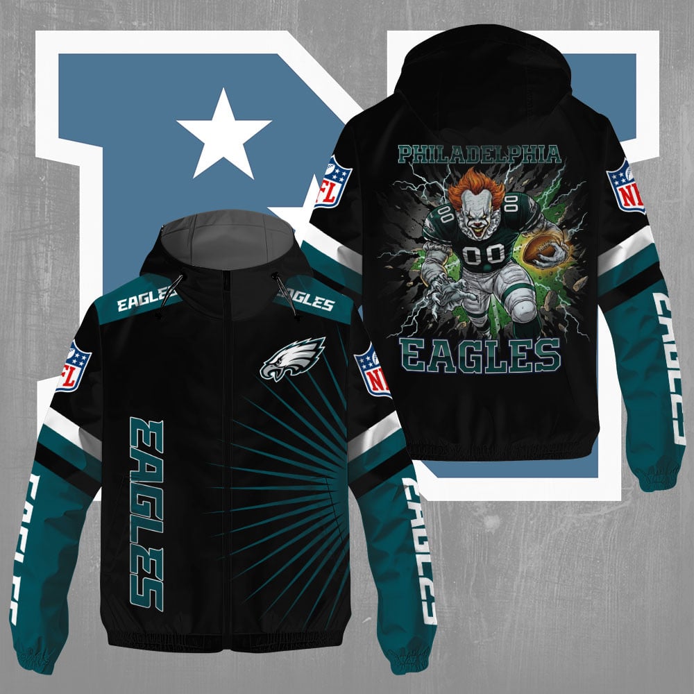 Philadelphia Eagles x Pennywise 3D Windbreaker Jacket