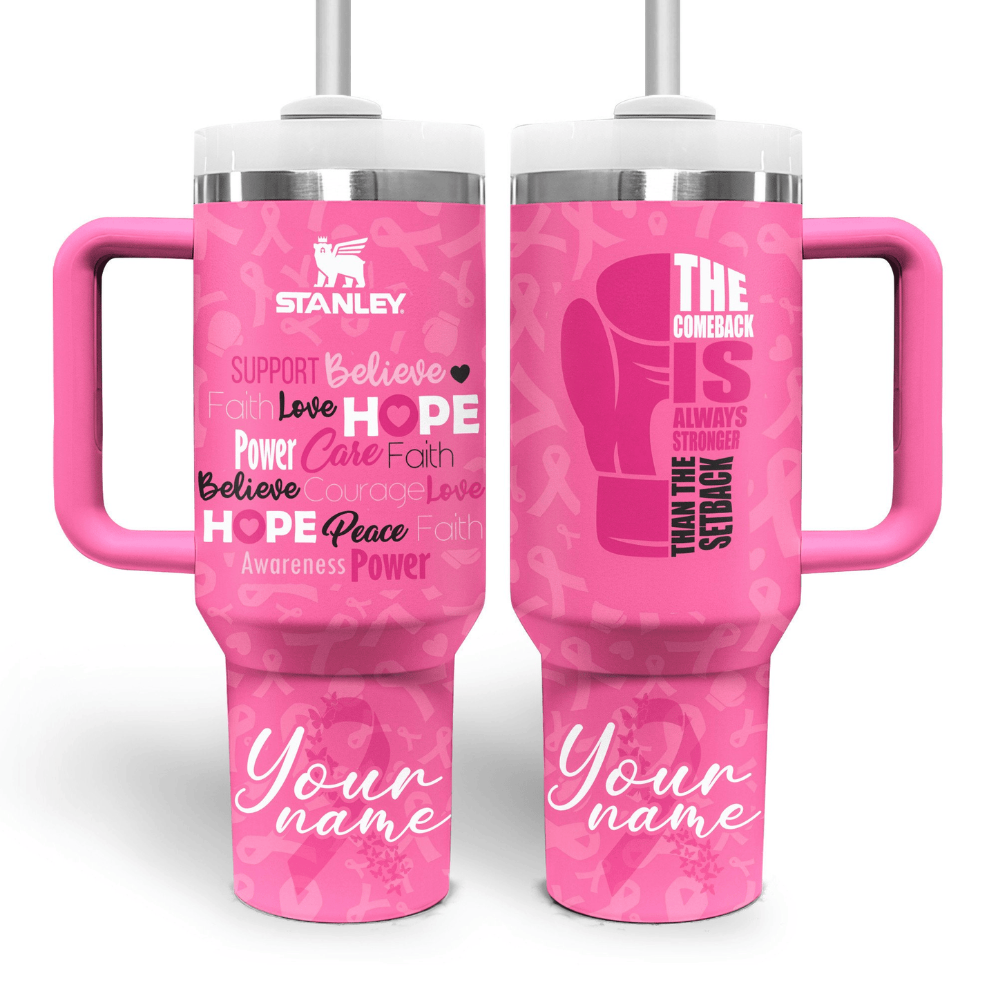 The Breast Cancer Awareness Month 1 40oz Stanley Tumbler