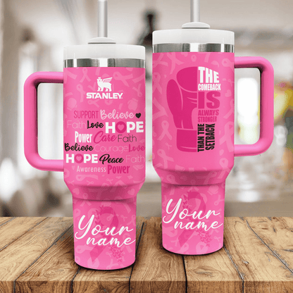 The Breast Cancer Awareness Month 1 40oz Stanley Tumbler