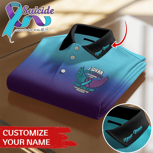 The Breast Cancer Awareness Month 1 Premium Polo shirt Customized Your Name