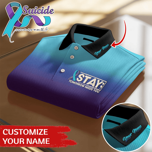 The Breast Cancer Awareness Month 3 Premium Polo shirt Customized Your Name