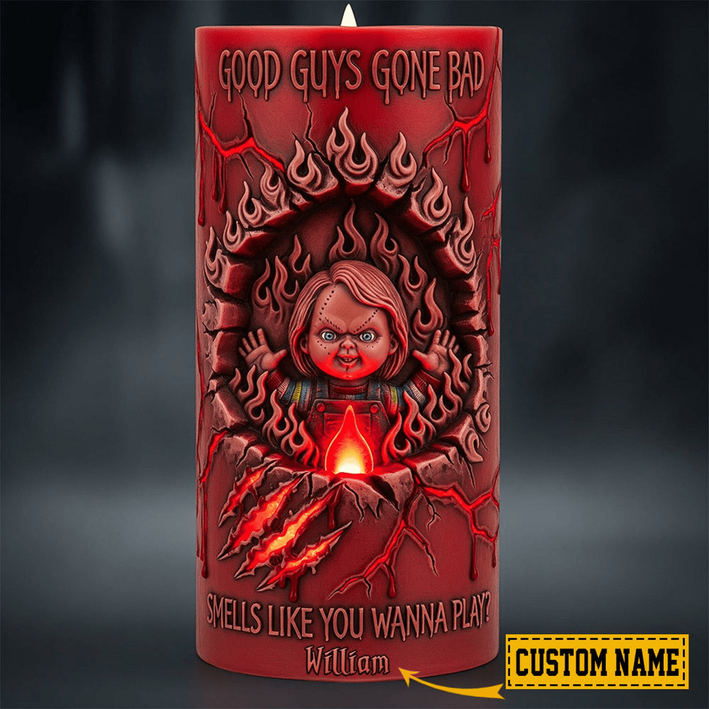 Chucky – Child’s Play LED Candle - Personalized Gifts For Horror Fans