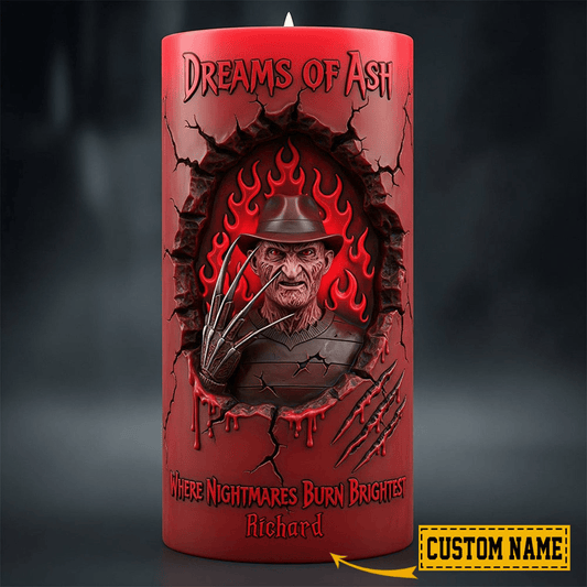 Freddy Krueger – Nightmare on Elm Street Play LED Candle - Personalized Gifts For Horror Fans