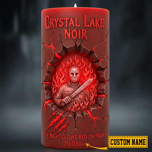Jason Voorhees – Friday the 13th LED Candle - Personalized Gifts For Horror Fans