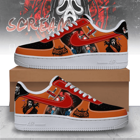 Scream Halloween AF1 Sneakers Shoes For Men And Women