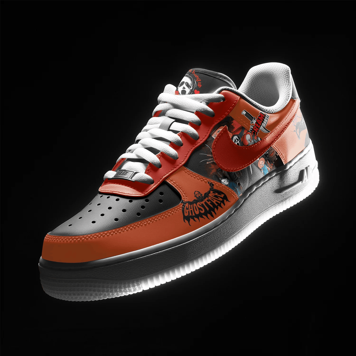 Scream Halloween AF1 Sneakers Shoes For Men And Women