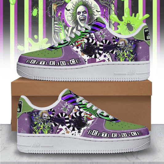 Beetlejuice x Halloween AF1 Sneakers Shoes For Men And Women