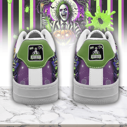 Beetlejuice x Halloween AF1 Sneakers Shoes For Men And Women