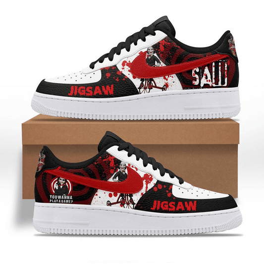 Saw Halloween AF1 Sneakers Shoes For Men And Women