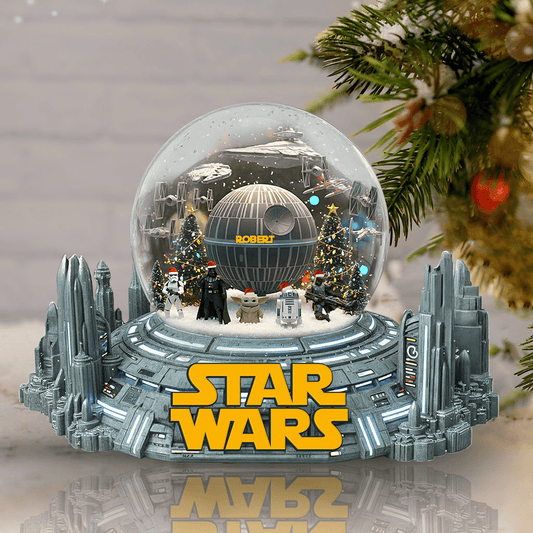 Merry Christmas x Star Wars - Customize Your Name Personalized The Force Custom Shaped Acrylic Plaque