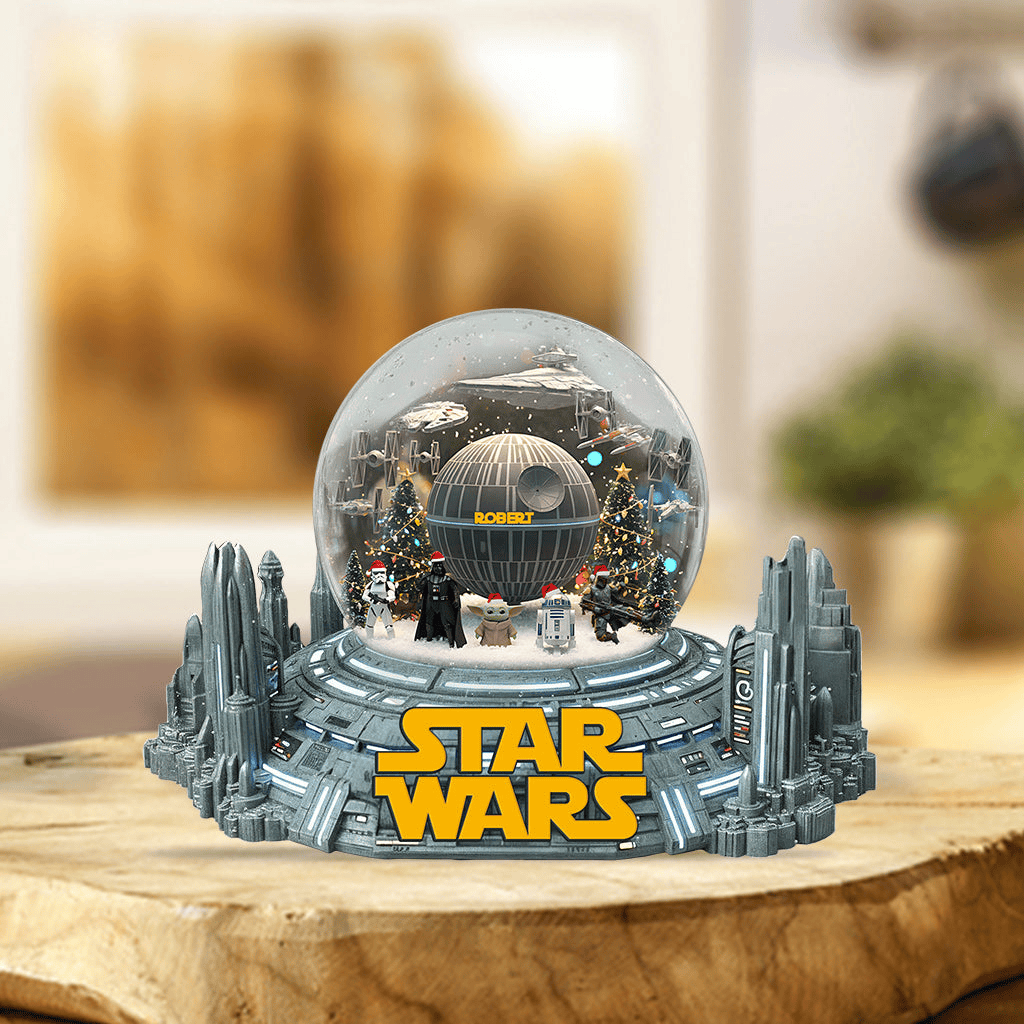 Merry Christmas x Star Wars - Customize Your Name Personalized The Force Custom Shaped Acrylic Plaque