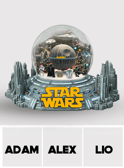 Merry Christmas x Star Wars - Customize Your Name Personalized The Force Custom Shaped Acrylic Plaque